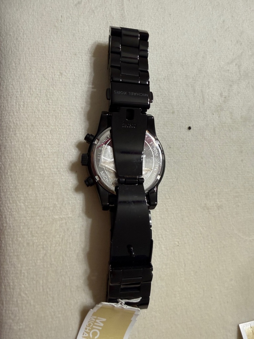 Michael Kors Black Crystal-Accent Chronograph Bracelet Watch - Picture 7 of 10